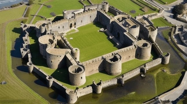 Beaumaris Castle ariel