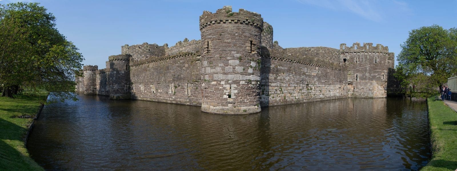 moat around Beaumaris castle