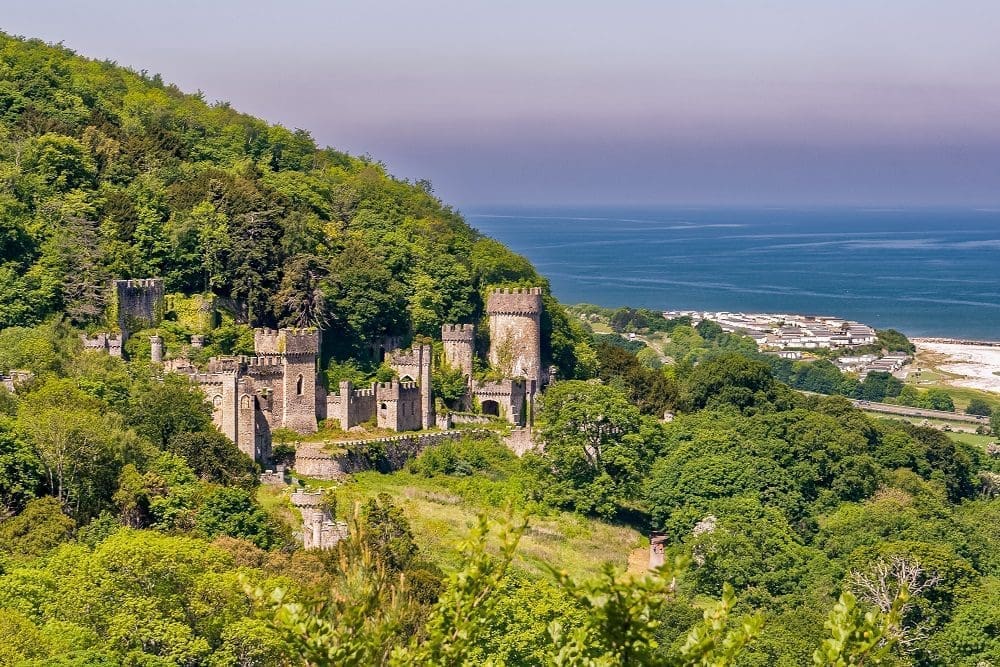 Gwrych Castle in North Wales coast near Abergele