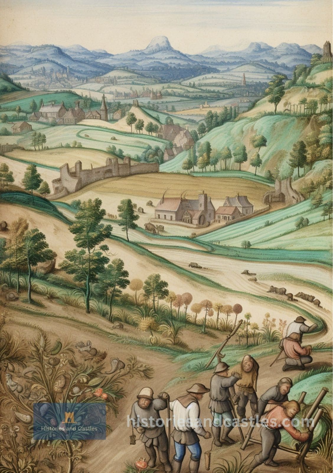 depiction of medieval countryside