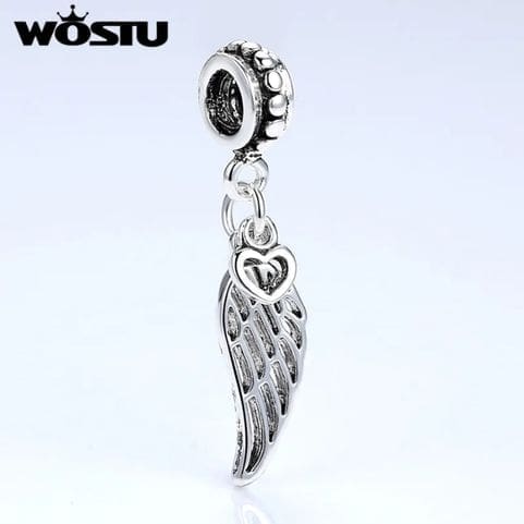 Angel Wing Heart Charm – Vintage Remembrance Jewellery