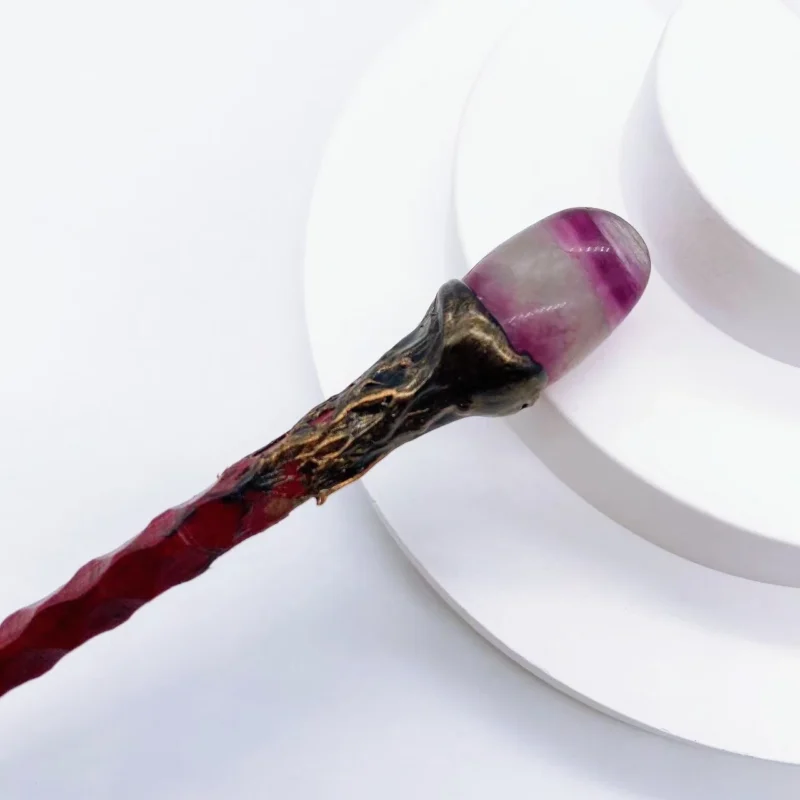 Rose Quartz Magic Wand – 19cm Crystal Witchcraft Sceptre - Image 7
