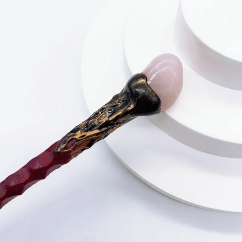 Rose Quartz Magic Wand – 19cm Crystal Witchcraft Sceptre - Image 8
