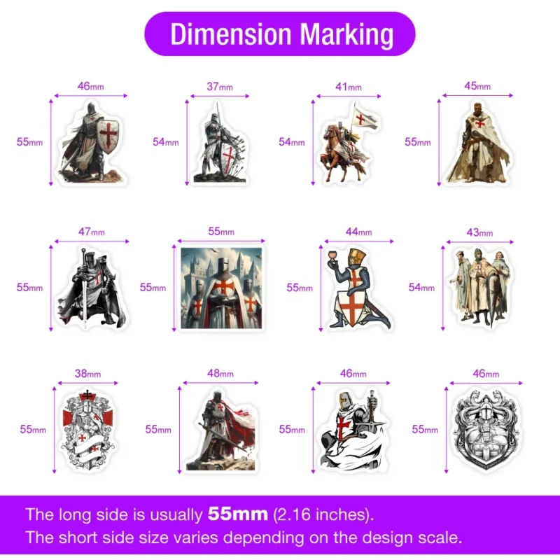 Templar Knight Crusader Stickers - Image 5