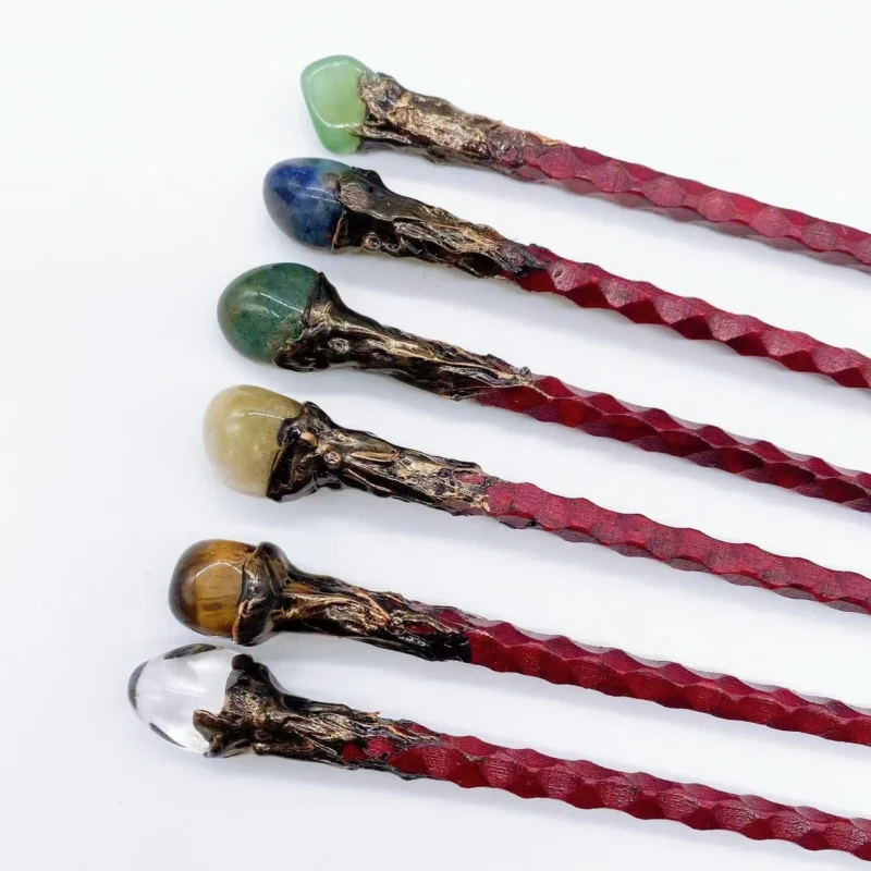Rose Quartz Magic Wand – 19cm Crystal Witchcraft Sceptre - Image 4