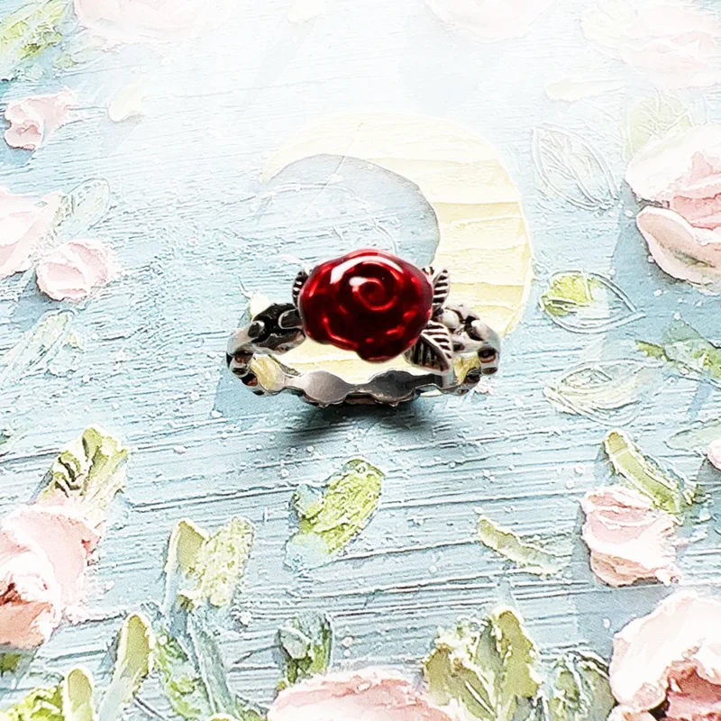 Victorian Rose Ring – Antique Adjustable Floral Ring Inspired by 19th Century Elegance