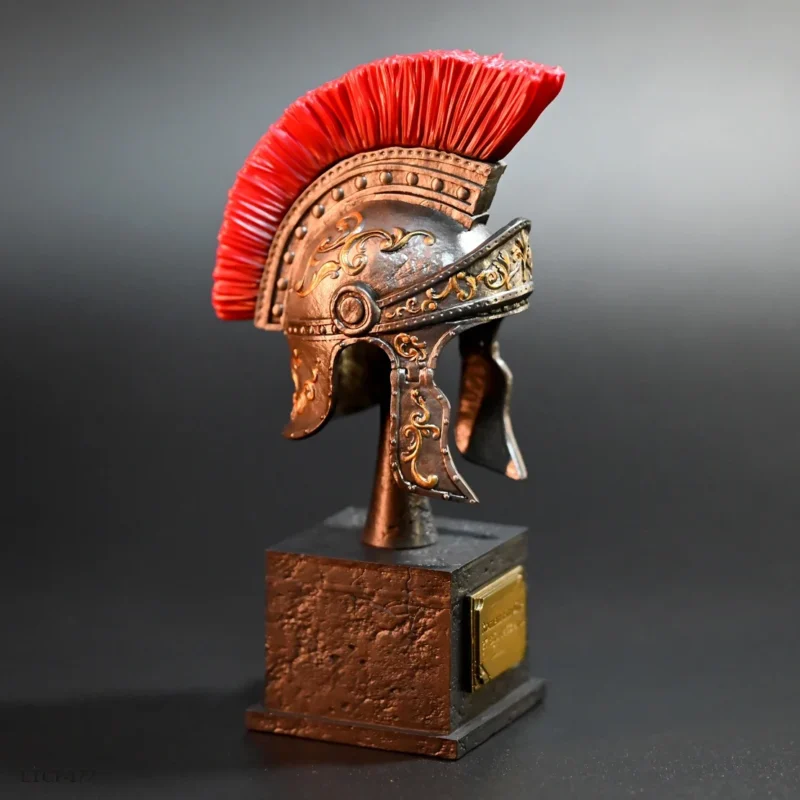 Roman General Helmet Replica – Hand-Painted 13cm Resin Display Model