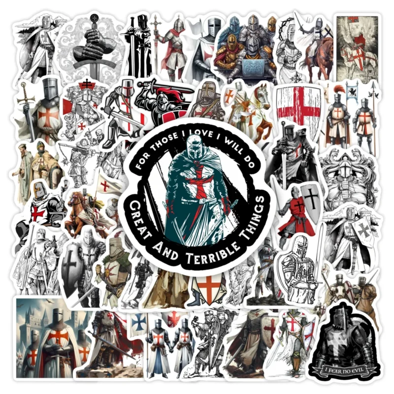 Templar Knight Crusader Stickers