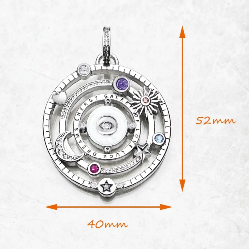 Cosmic Design Talismans: Vintage Silver Pendant - Image 2