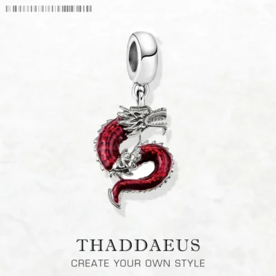 Red Dragon Charm Necklace – Welsh Symbol of Protection and Strength