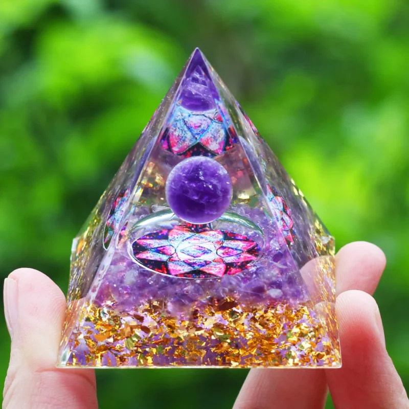 Crystal Orgone Pyramid – Protection Stone for Meditation - Image 3