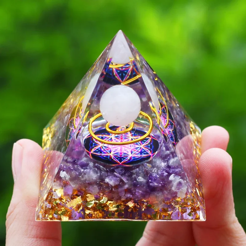 Crystal Orgone Pyramid – Protection Stone for Meditation