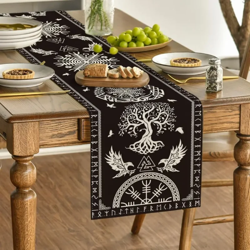 The Viking Linen Table Runner | Nordic Table Décor