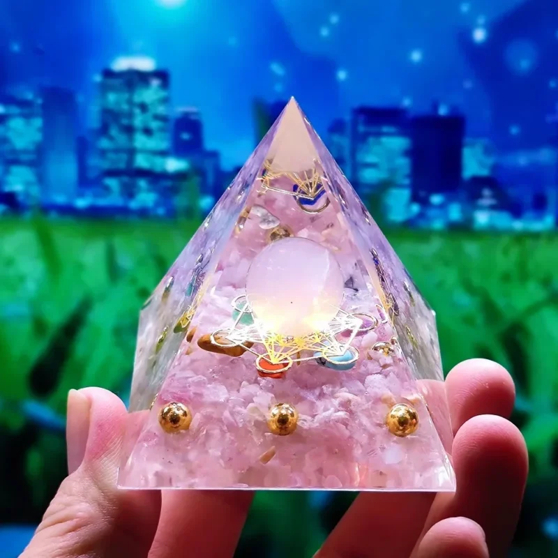 Crystal Orgone Pyramid – Protection Stone for Meditation - Image 4