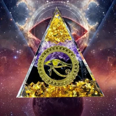 Eye of Horus Crystal Pyramid – Ancient Egyptian Protection Symbol