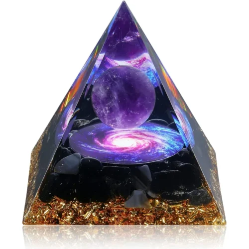 Orgonite Amethyst Pyramid – Crystal Energy and Medieval Charm