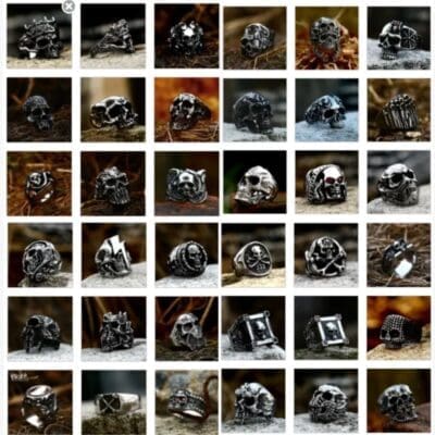Men’s Gothic Skull Rings – 30+ Styles | Viking, Biker & Gothic Stainless Steel Rings