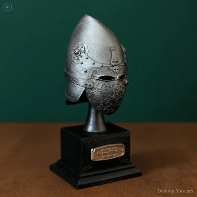 Desktop Decorative Resin Model Helmet – 140mm Medieval Display