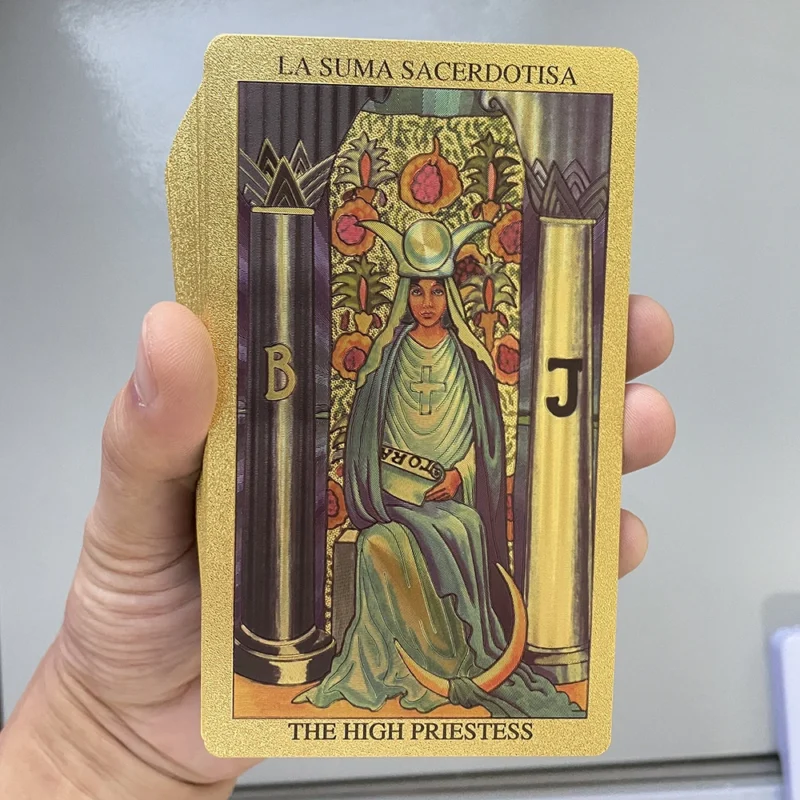 Golden Foil Tarot Cards – Spanish & English Bilingual Deck - Image 4