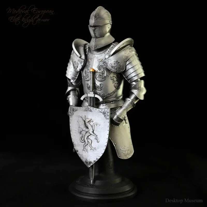 Miniature European Medieval Armour – Resin Knight Decoration - Image 3