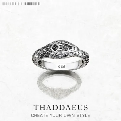 Blackened Snake Ring – Sterling Silver Serpent Jewellery