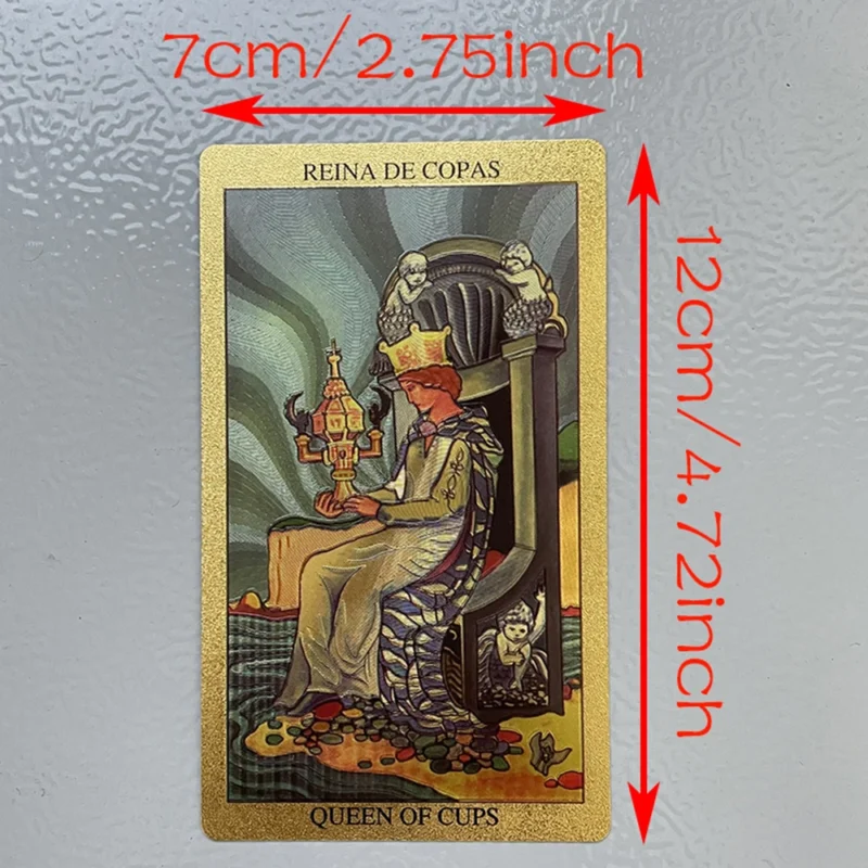 Golden Foil Tarot Cards – Spanish & English Bilingual Deck - Image 5