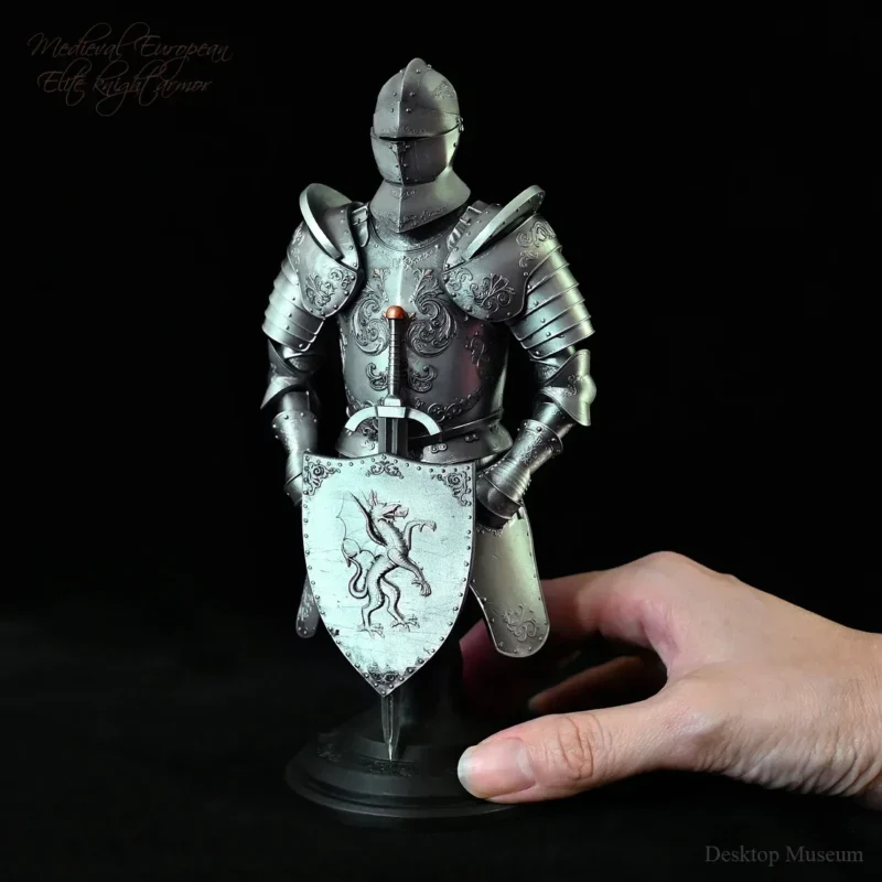 Miniature European Medieval Armour – Resin Knight Decoration - Image 2