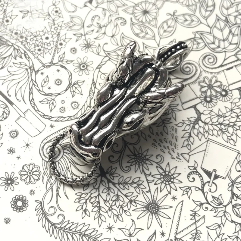 Sterling Silver Dragon Head Pendant - Image 4