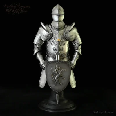 Miniature European Medieval Armour – Resin Knight Decoration