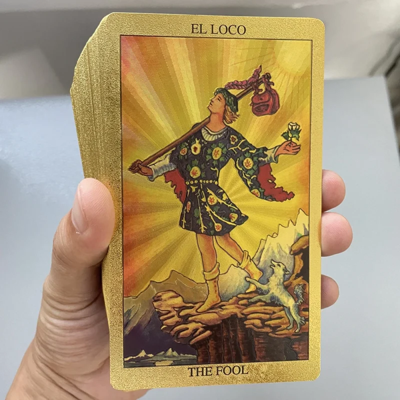 Spanish Gold Foil Tarot – 78 Cards Dual Language Deck - Image 4