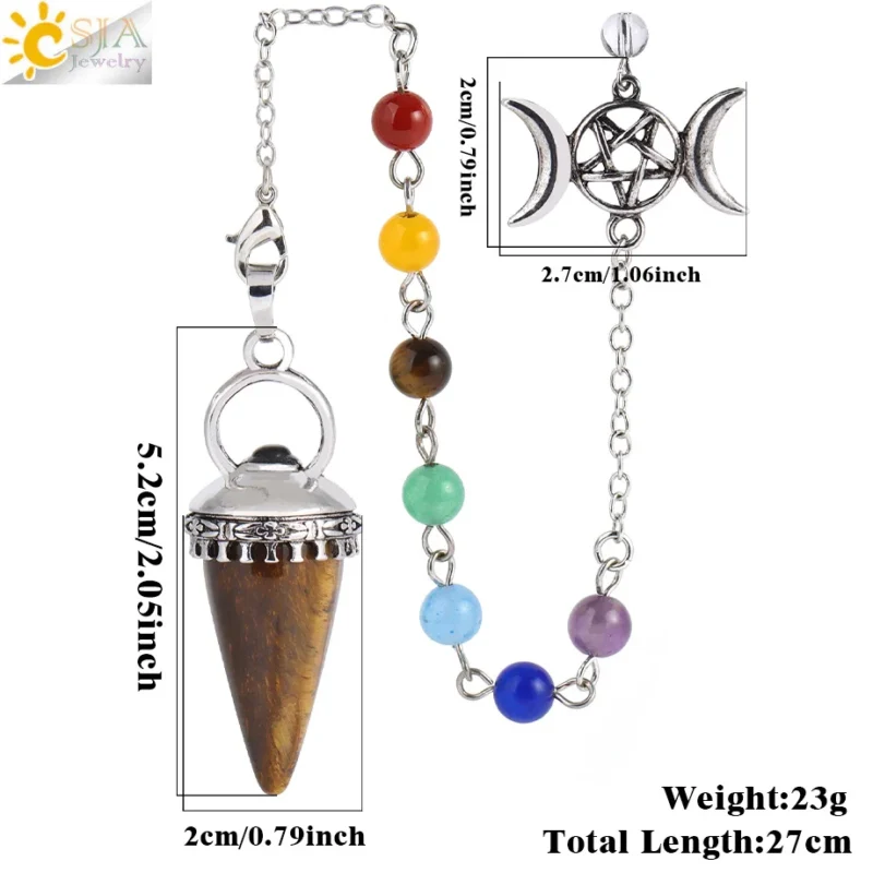 Natural Stone Cone Pendulum – Amethyst and Rose Quartz - Image 6