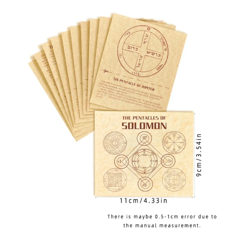 46 Pcs/Set Magic Page Writing Paper Solomon Seal Solomon Pentacle Printed Writing Blank Paper for Postcard Witchcraf - Image 6