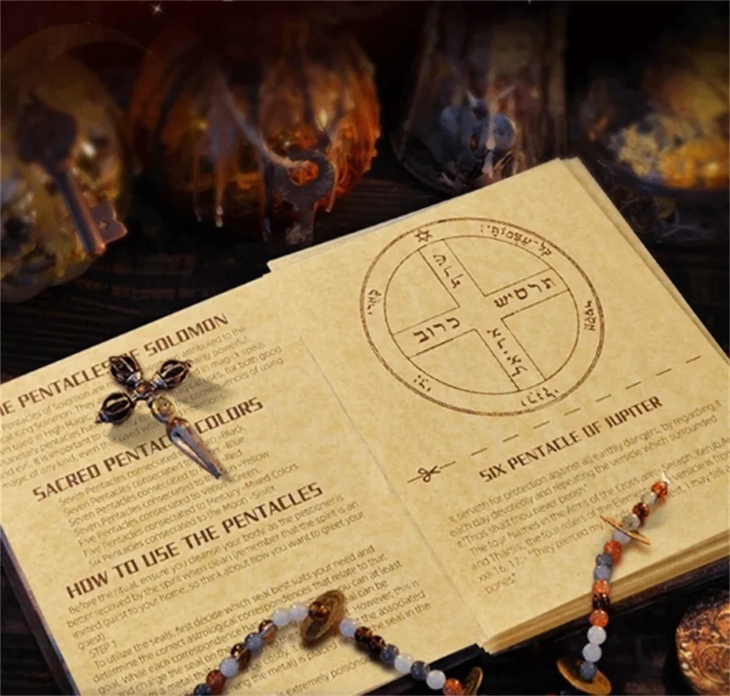 46 Pcs/Set Magic Page Writing Paper Solomon Seal Solomon Pentacle Printed Writing Blank Paper for Postcard Witchcraf - Image 2